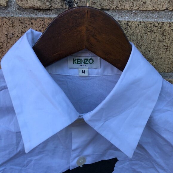 Kenzo Takada Signature Button Up Printed Shirt Medium - Picture 4 of 6
